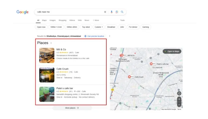 the rise of zero click searches- local packs