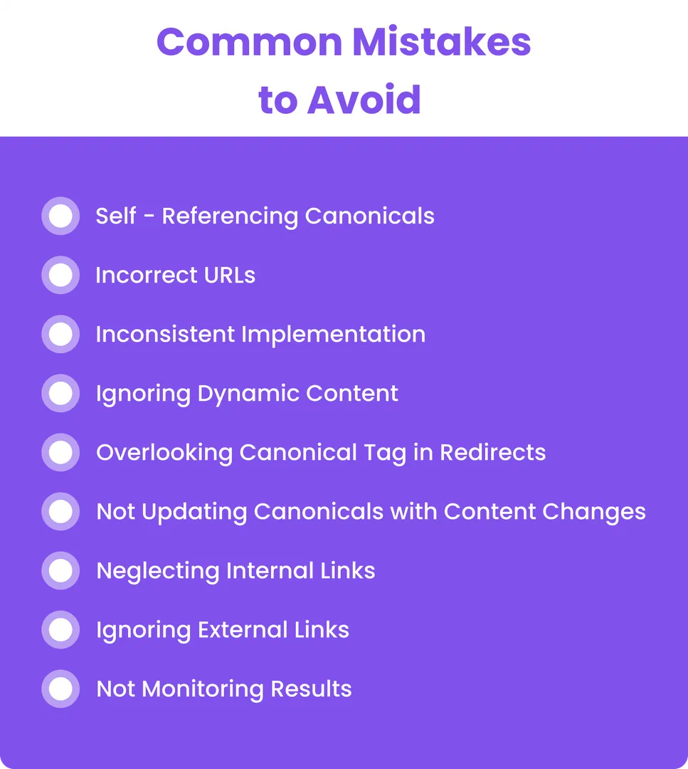 Common Mistakes to Avoid in canonical tags