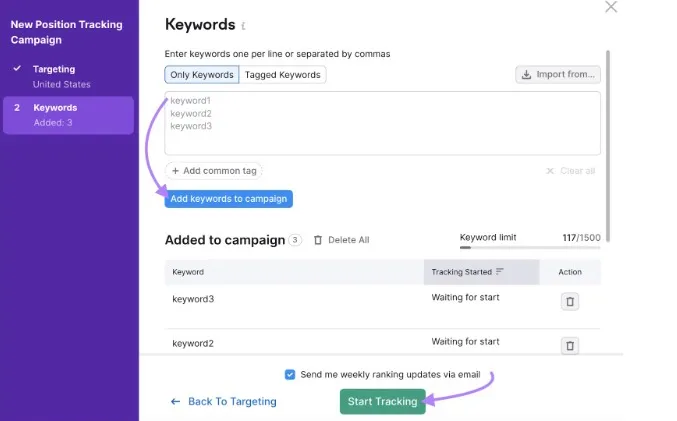 Position tracking tool